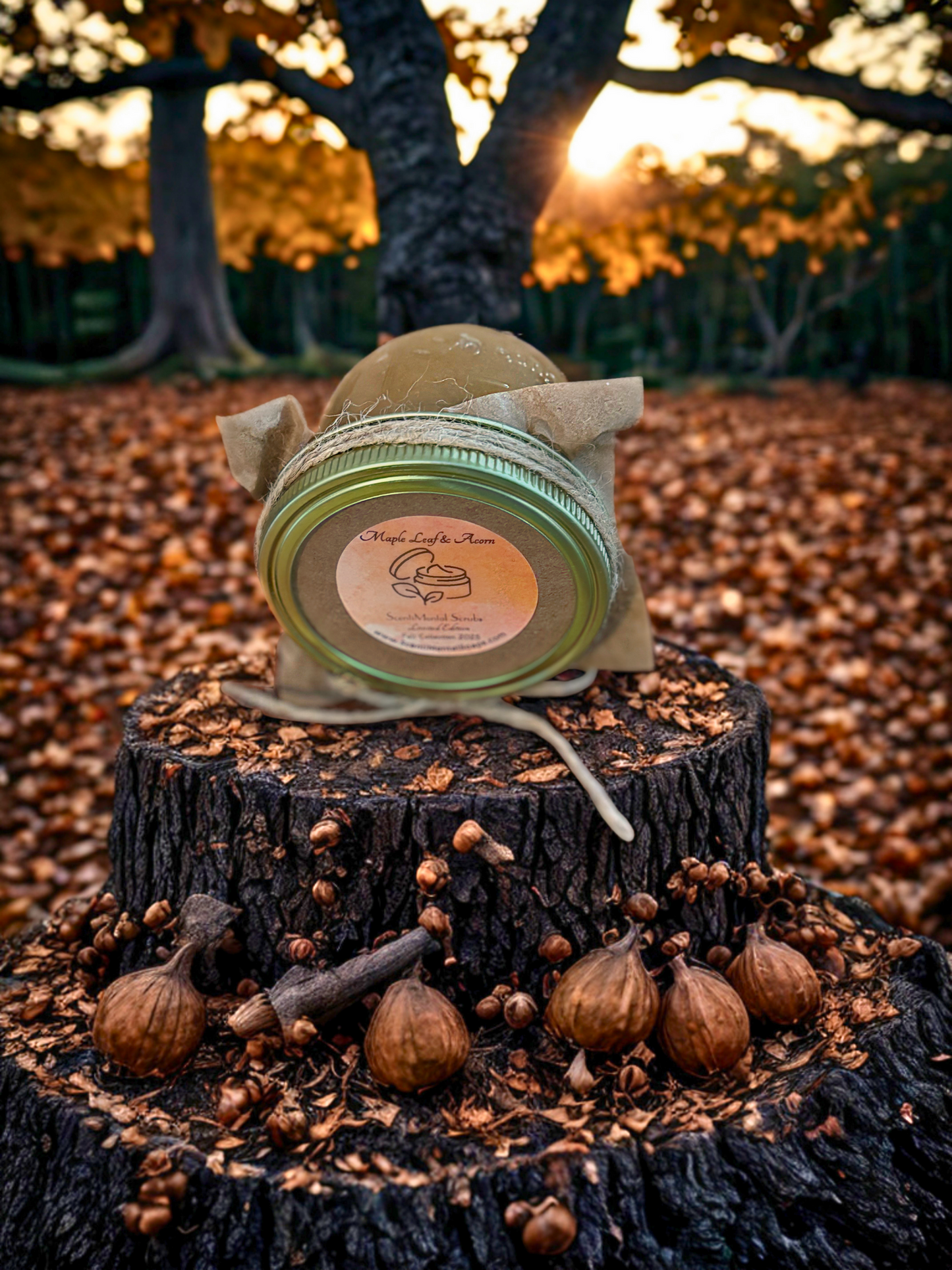 Maple Leaf & Acorn Sugar Scrub