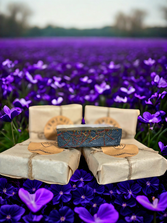 Black Violet & Saffron Tallow Soap - Large